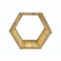 Alpha Phantom Creations Designer Wooden Honeycomb-Shaped Floating Display Shelves Single