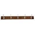 Alpha Phantom Creations Hangman Designer Wooden Coat, Towel, and Hat Hanger Racks brown stained Oak front angle