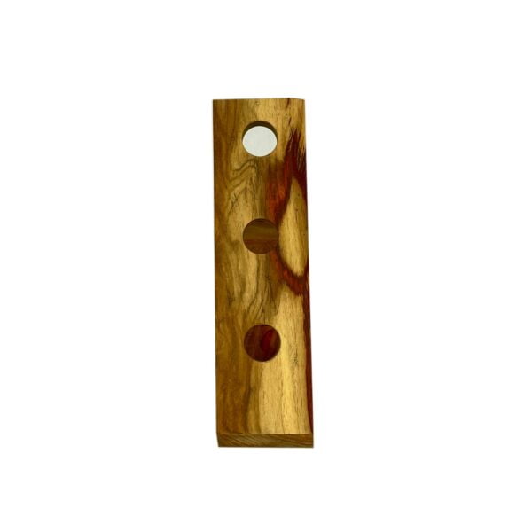 Alpha Phantom Creations Saguaro Cactus Designer Wooden Triangular-Shaped Wine Bottle Holder front view Alpha Phantom Creations Saguaro Cactus Designer Wooden Triangular-Shaped Wine Bottle Holder front view
