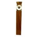 Alpha Phantom Creations White Gold Chief Designer Wooden Toilet Roll Holder & Dispenser with roll side view