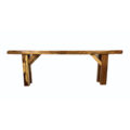 Designer Rustic Wooden Bench Sanding Sealer River of thought front view