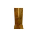 Designer Wall-Mounted Bedside Nightstand Table Raw Kiaat Knightstand left