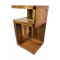 Designer Wooden Bedroom or Livingroom Side Table Some Heavy Lifting Opposite view
