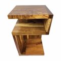 Designer Wooden Bedroom or Livingroom Side Table Some Heavy Lifting Top View