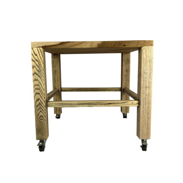 Designer Wooden Coffee Table on Wheels Raw Floating Island Designer Wooden Coffee Table on Wheels Raw Floating Island