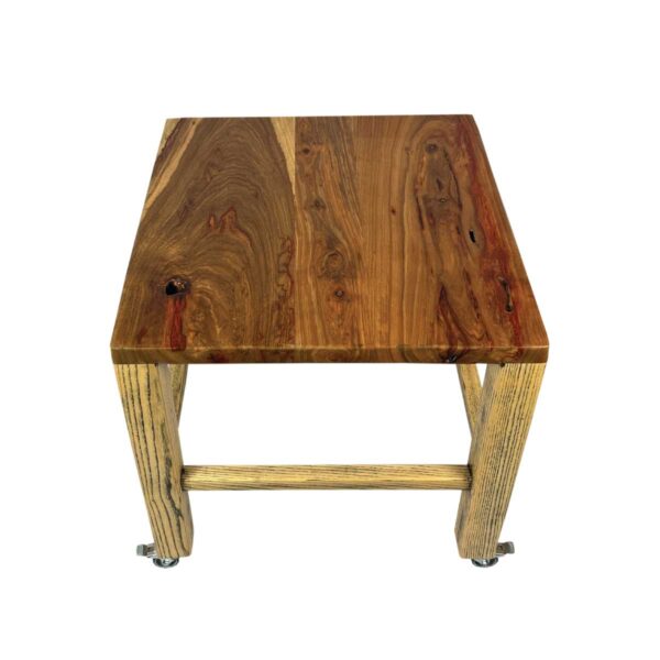 Designer Wooden Coffee Table on Wheels Sanding Sealer Floating Island top view Designer Wooden Coffee Table on Wheels Sanding Sealer Floating Island top view