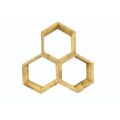 Designer Wooden Honeycomb-Shaped Floating Display Shelves honeycomb design