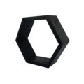 Designer Wooden Honeycomb-Shaped Floating Display Shelves side stained