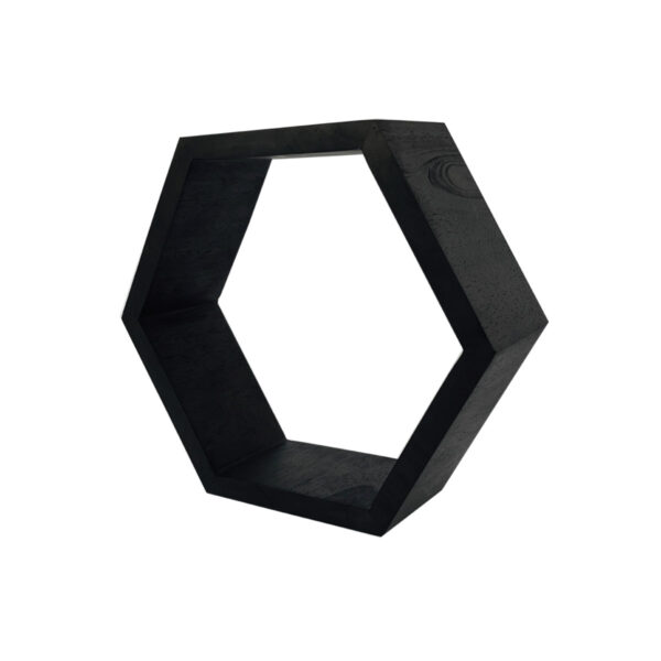 Designer Wooden Honeycomb-Shaped Floating Display Shelves side stained Designer Wooden Honeycomb-Shaped Floating Display Shelves side stained