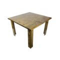 Alpha Phantom Creation Custom Solid Wood Dining Table Tribal Gathering stained angled view