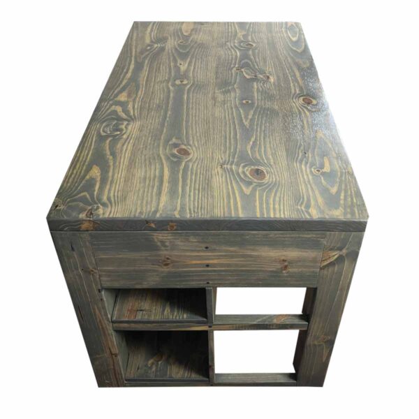Alpha Phantom Creations Functional Kitchen Island with Storage Harvest Rock Top view Alpha Phantom Creations Functional Kitchen Island with Storage Harvest Rock Top view