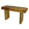 Alpha Phantom Creations Minimalist Solid Wooden Bench Chieftain Heavy stained wood