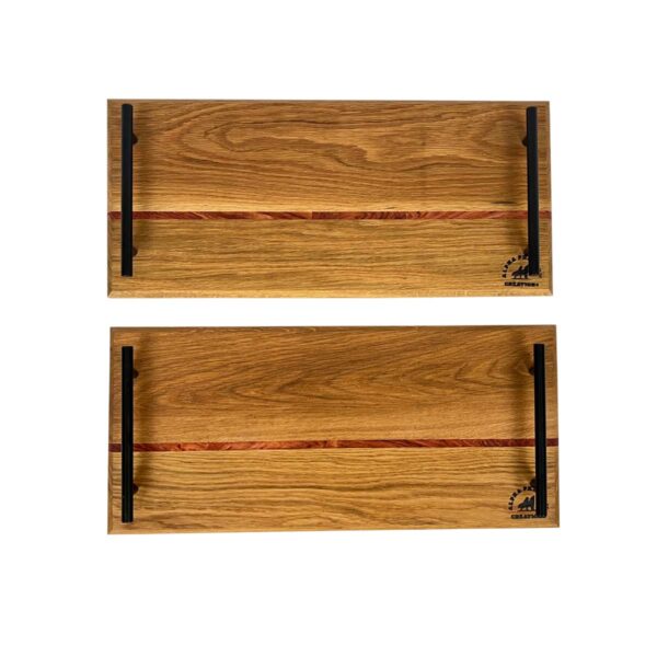 Alpha Phantom Creations Waya Feast Designer Wooden Platter Board Set Stained