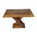 Designer Coffee Tables Kiaat and Rhodesian Teak sealing sealer Majestic Stallion top view