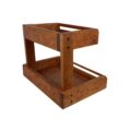 Alpha Phantom Creations Designer Designer Wooden Fruit Basket Back angled