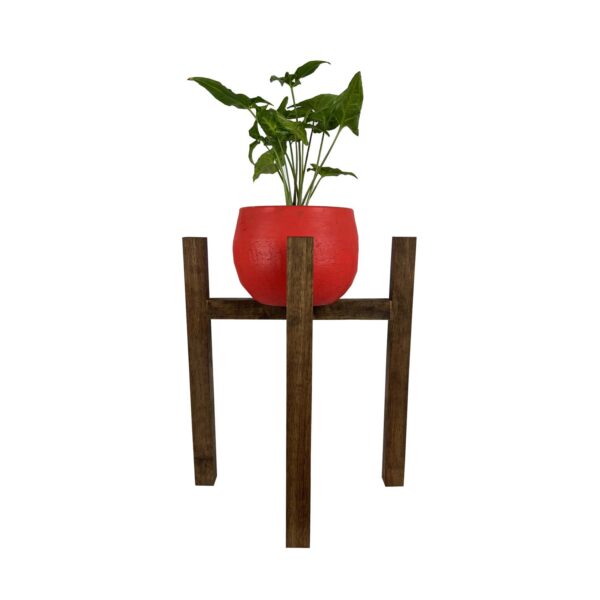 Alpha Phantom Creations Designer Wooden Pot Plant Stand Weatherman plant on top Alpha Phantom Creations Designer Wooden Pot Plant Stand Weatherman plant on top