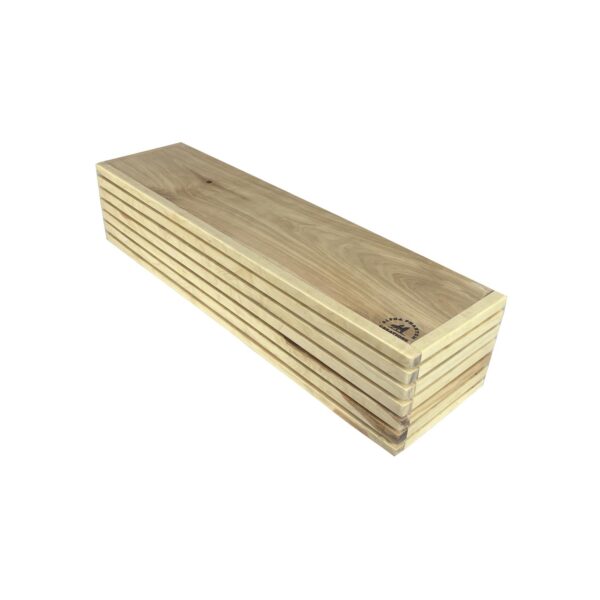 Alpha Phantom Creations Designer Wooden Wall Mounted Light or Shelf side view Alpha Phantom Creations Designer Wooden Wall Mounted Light or Shelf side view